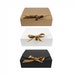 Pack of 12 Square Shaped Presentation Gift Box, Easy Assembly, Kraft Box with Bow Ribbon 