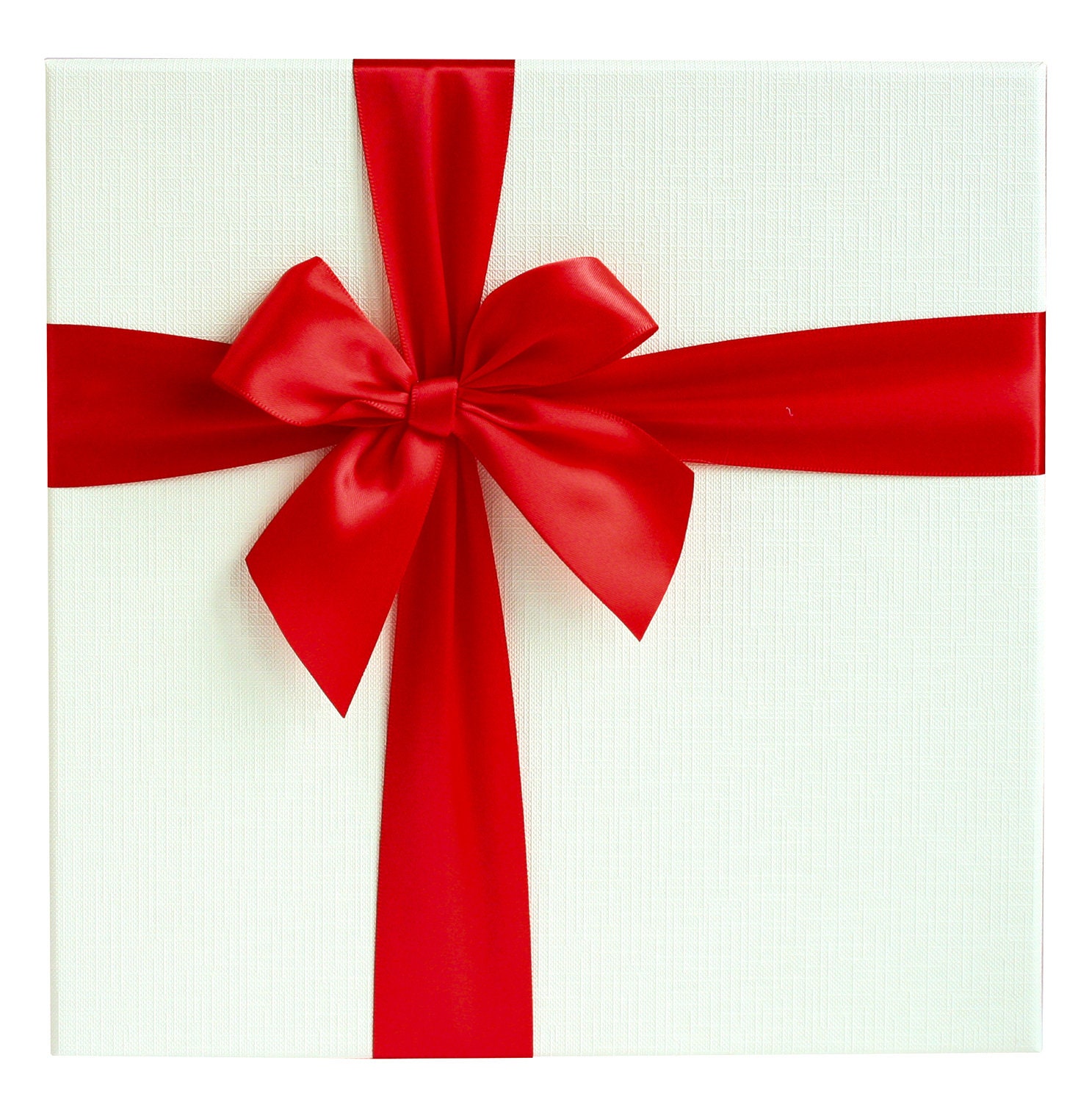 Caja de cartón para envío regalo 36,3x28x12,5 cm blanca/roja - RETIF