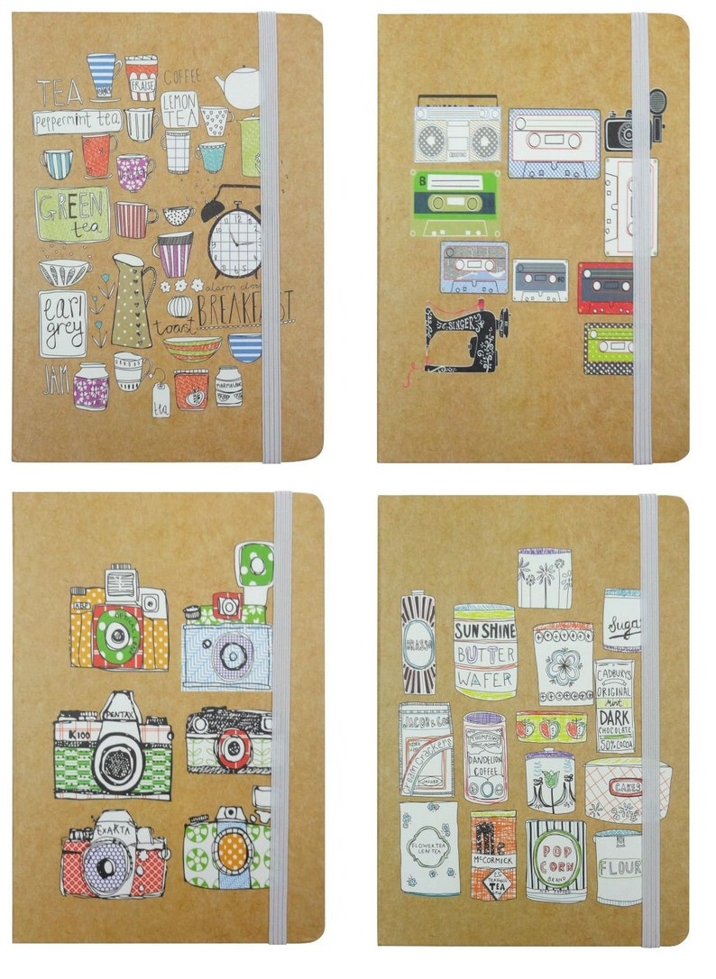 1x A6 A5 A4 Hardback Notebook Lined Ruled Journal Notepad Office School Diary