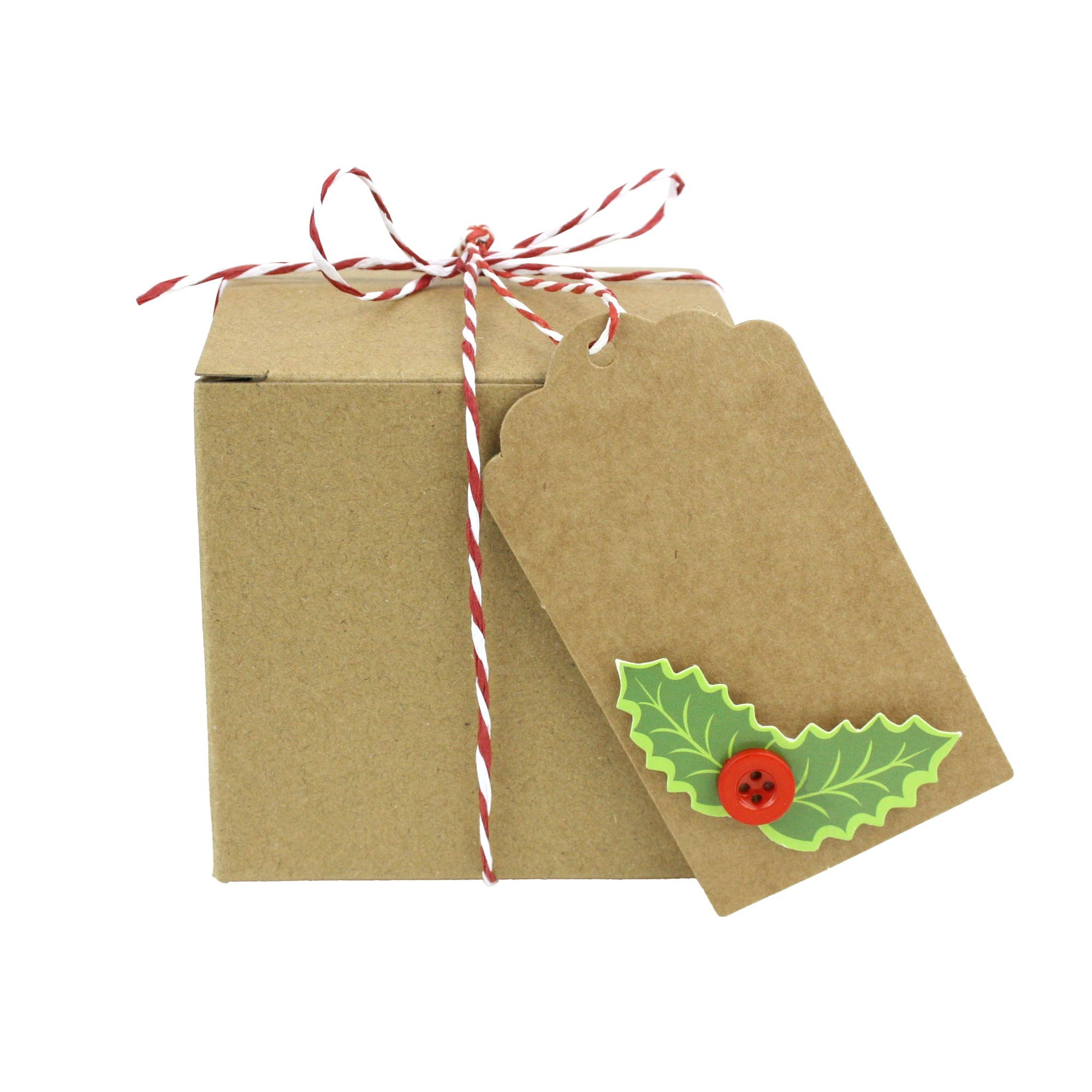 Natural Kraft Gift Box, Brown Kraft Box Candy Cookies Treat Box With ...