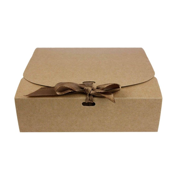 30 Boîtes Cadeaux Kraft Carrées 5,5 Cm Cœur - Emballage Bonbons Mariage Anniversaire Fête