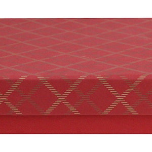 30.5 x 23 x 5 cm Rigid Rectangle Luxury Handmade Cotton Paper Single Chequered Design Gift Box
