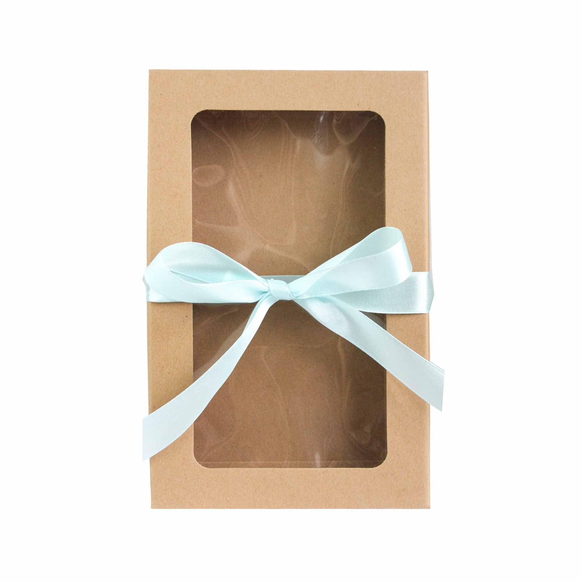 12 Scatole Regalo Kraft 24x24x5cm Con Fiocco - Ideali Per Confezioni Creative - Foto 5