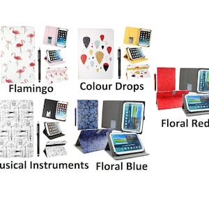 Universal Elegant Patterned Wallet Case Cover Folio Wallet fits 10-11 inch Tablet Devices