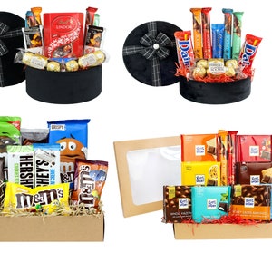 Chocolate Lovers Hamper Gift Selection Box for All Occasions Birthdays Party Favours Lindt Nutty Assortment M&M