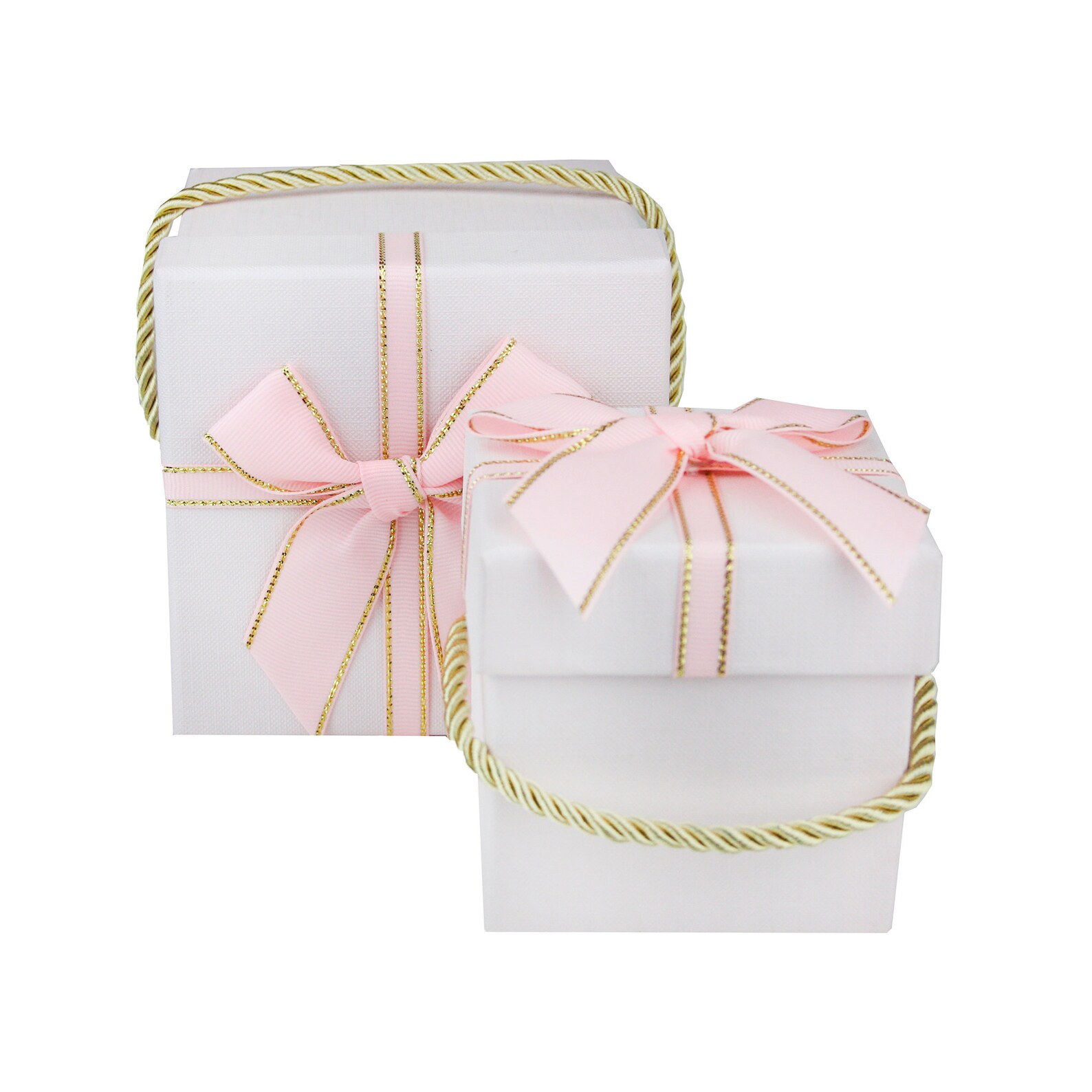 Square Shapped Box Set of 2 Rigid Luxury Square Shaped Presentation Box, Satin Ribbon Lid ...