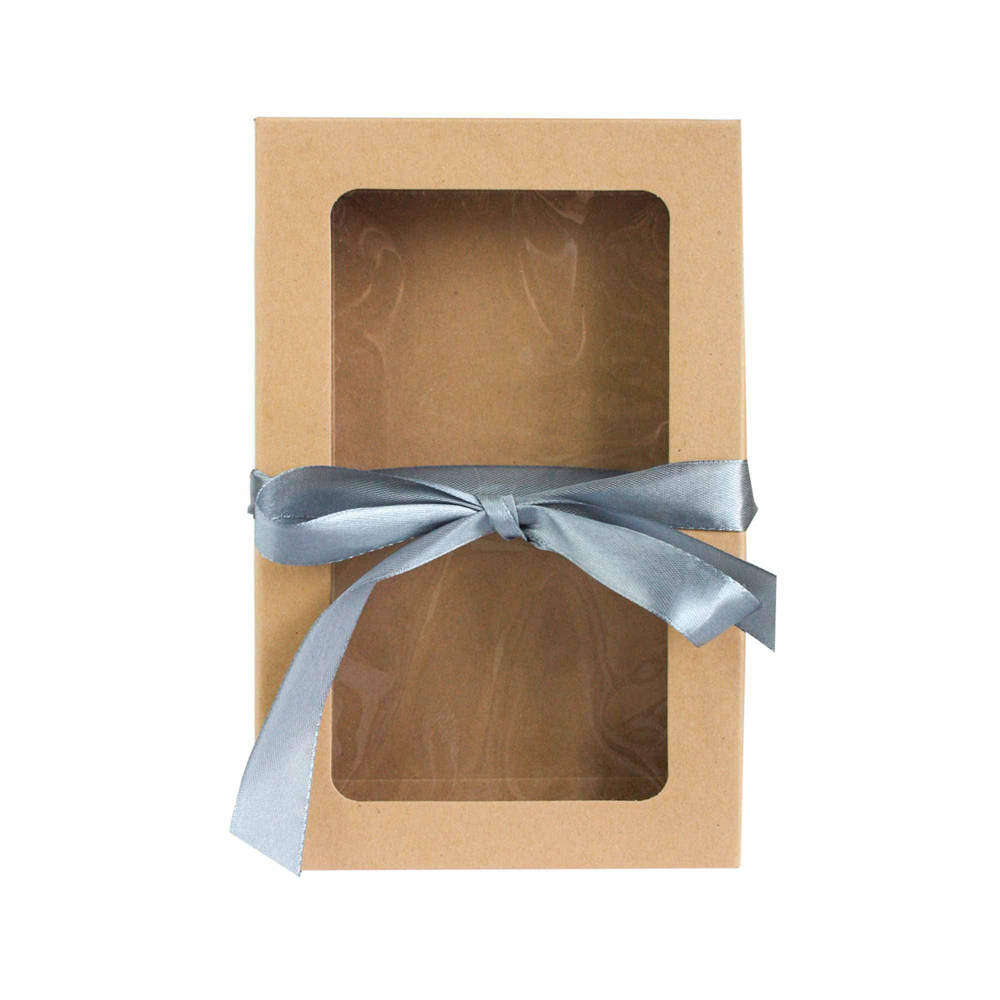 Scatola regalo in cartone fai da te con cuore scavato 5.5x5.5x2.5 cm Kraft  x1 - Perles & Co