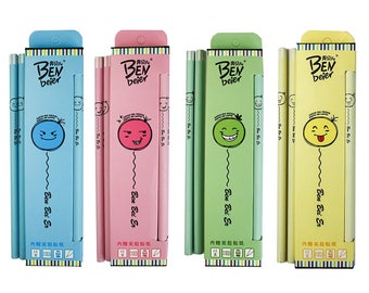 Back to School Faces Writing Pencils HB Set of 12