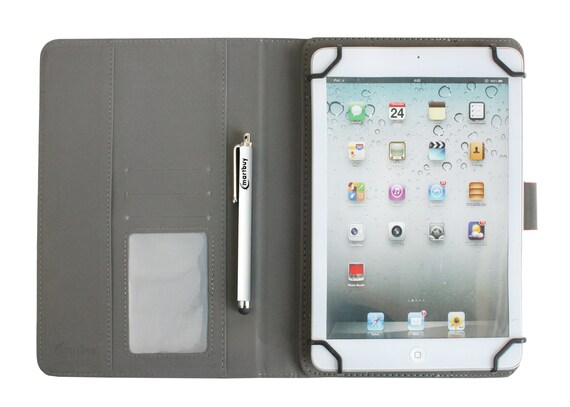 A2One Stuff 8 Inch Tablet Case Cover - Universal Leather Stand Folio Cover Magic Leather 360 Rotating Case Fits For 8.0" Inch Tablets (Red - View #11