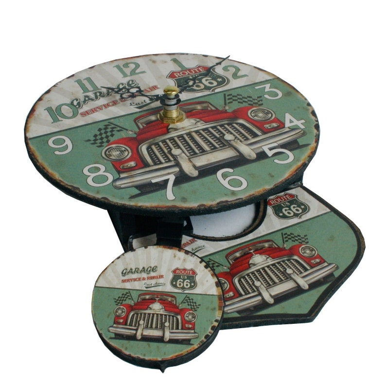 Silent Clock Novelty Pendulum Wall Clock MDF Cartoon Kid's Etsy UK