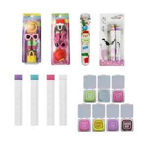 Fun Cute Stylish Pencil Erasers for School, Gifting & Desk Décor Packs