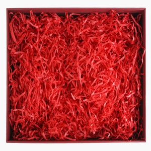 Rigid Gift Boxes, Textured Red Box With White Lid, Red Satin Decorative ...