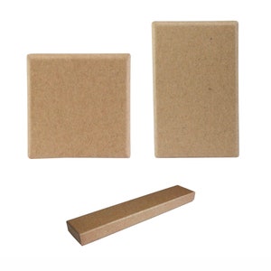 Juego de 24 cajas de cartón marrón para colgantes de joyería, cajas para anillos, cajas de regalo para aniversarios, bodas y cumpleaños