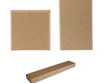 Set of 24 Kraft Box Brown Cardboard Jewellery Pendant Boxes, Ring Boxes, Gift Box for Anniversaries, Weddings, Birthdays