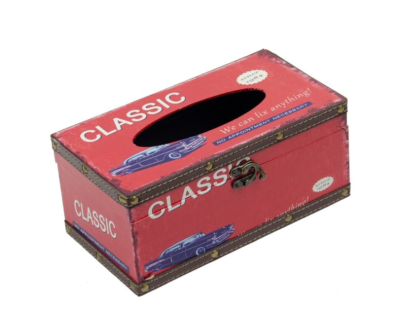 Retro Chic Tissue Box Cover Paper Napkin Holder Case Home Room Etsy