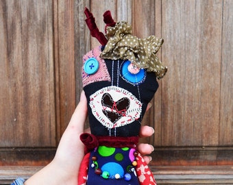 Cute creepy doll Scary plush Weird stuffed toy