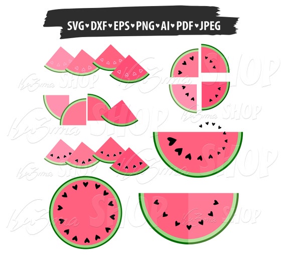 Download Watermelon Svg Watermelon Cut File Watermelon Clipart Etsy PSD Mockup Templates