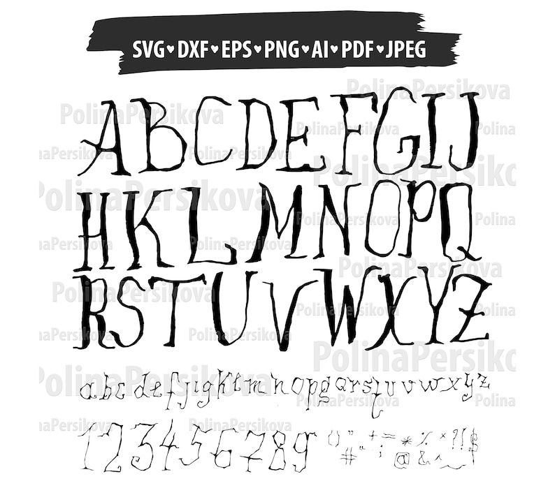 alphabet svg Calligraphy font alphabet cut file Monogram font svg Font file Svg alphabet Halloween font silhouette cameo cricut