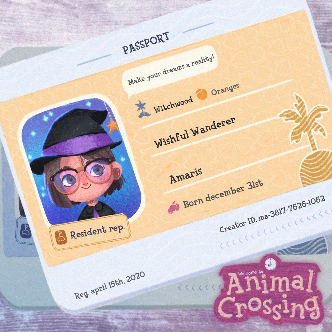 ANIMAL CROSSING COMMISSION Passport Personalized Animal Etsy
