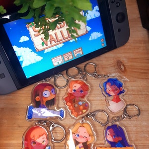 Charm Stardew Valley Keychain Maru Stardew Valley Llavero Charm Emily Stardew Valley Charm Haley Stardew Valley Abigail Charm Stardew Valley image 5