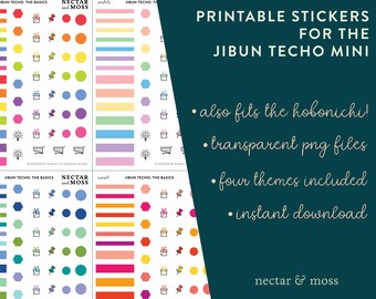 PRINTABLE Jibun Techo & Hobonichi stickers - for Cricut print and cut - planner basics - diy stickers