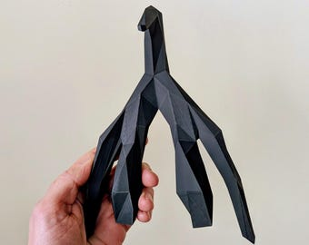 Klitoris Wand Dekor | Low Poly Origami Wandkunst |  3D Gedruckt