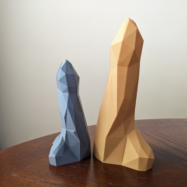 Large Penis Sculpture | Big Dick Low Poly | Modern Gold Silver Decor - Etsy