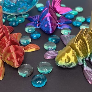 Flexi Articulated Goldfish Toy 3D printed Goldfish fidget toy