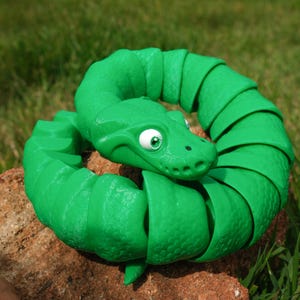 Ball Python Articulated Multicolor 3D Printed Toy