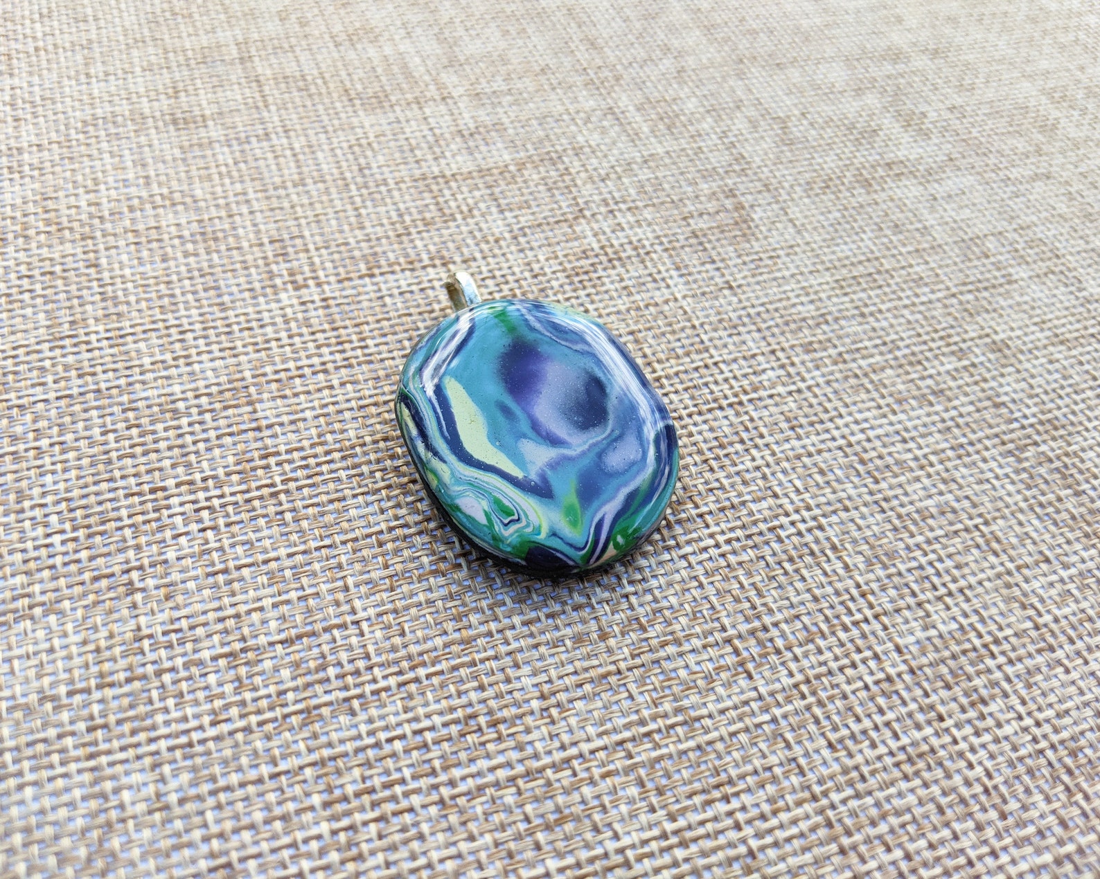 Resin Pendant Polymer Clay and Resin Pendant Handmade Jewelry | Etsy