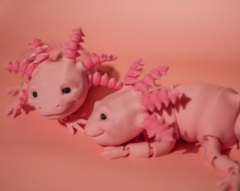 Brinquedo articulado de axolote