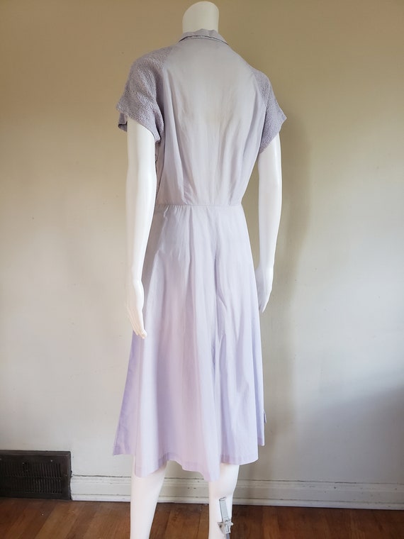 Vintage late 40s early 50s fit & flare dress | pa… - image 7