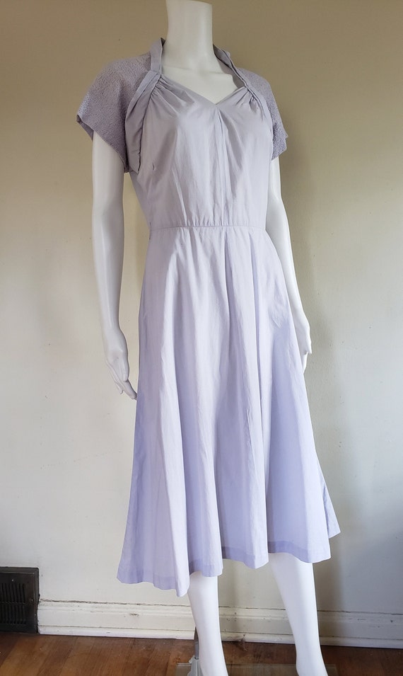 Vintage late 40s early 50s fit & flare dress | pa… - image 10