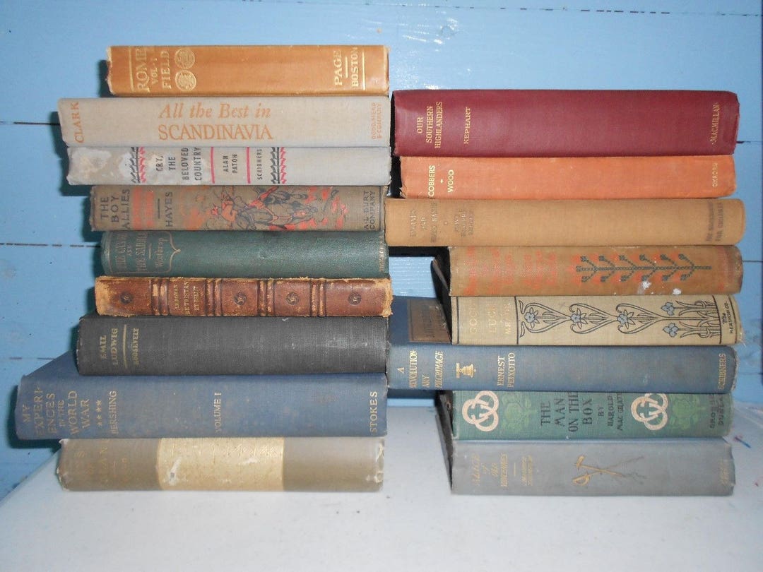 Lot of 10 Old Vintage Books Unsorted Collectible Antique Mix