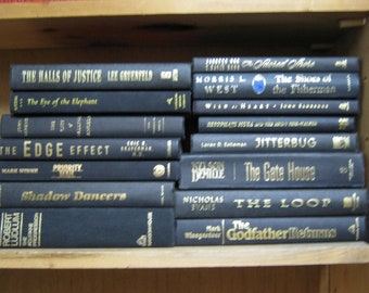 10 libros de tapa dura modernos en negro con letras plateadas. Como nuevos de fincas. Bodas. Decoración.
