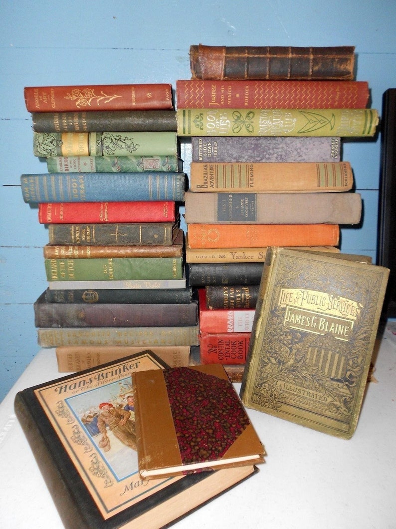 Lot of 10 Old Vintage Books Unsorted Collectible Antique Mix Etsy