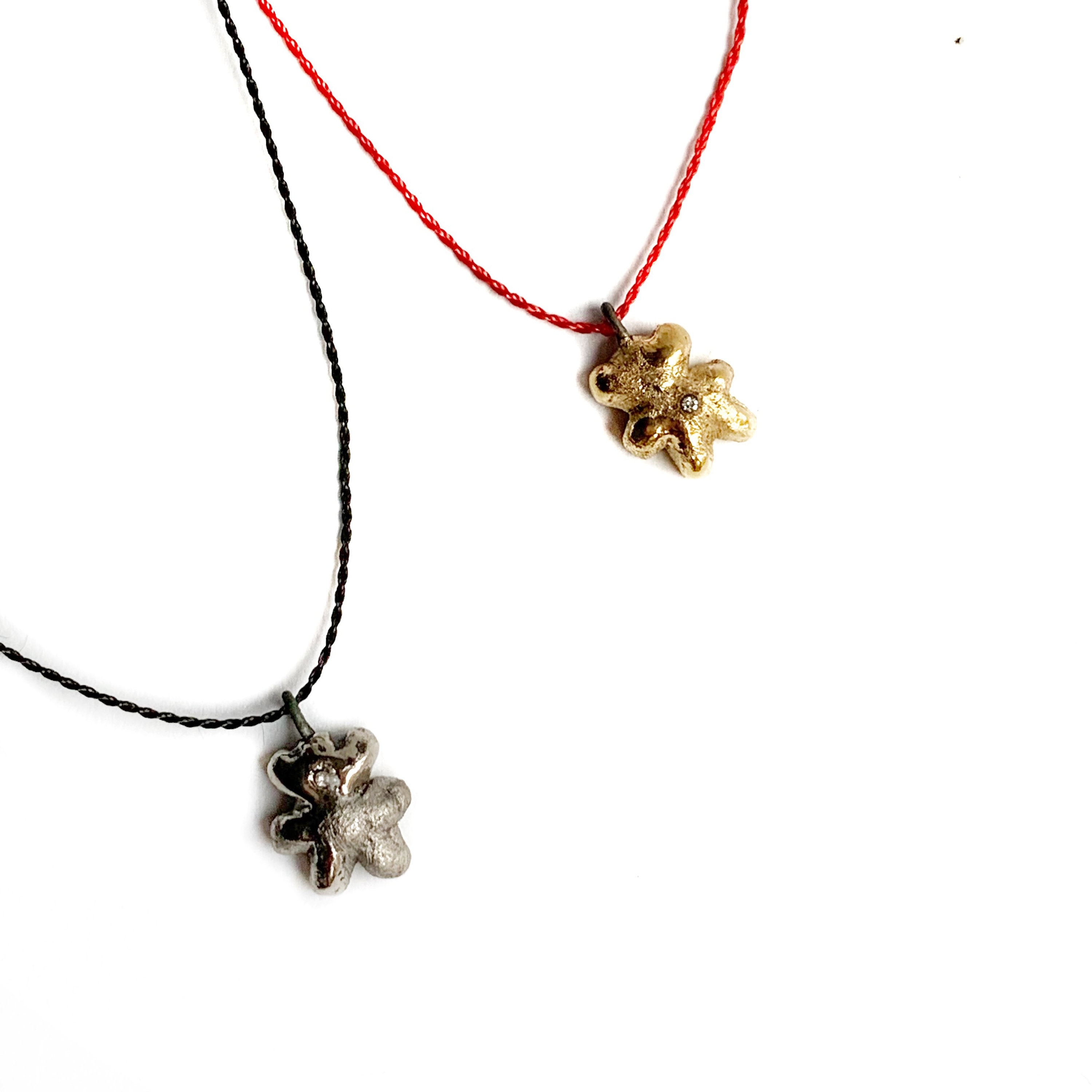 Black Porcelain Platinum Plated Bear Pendant 