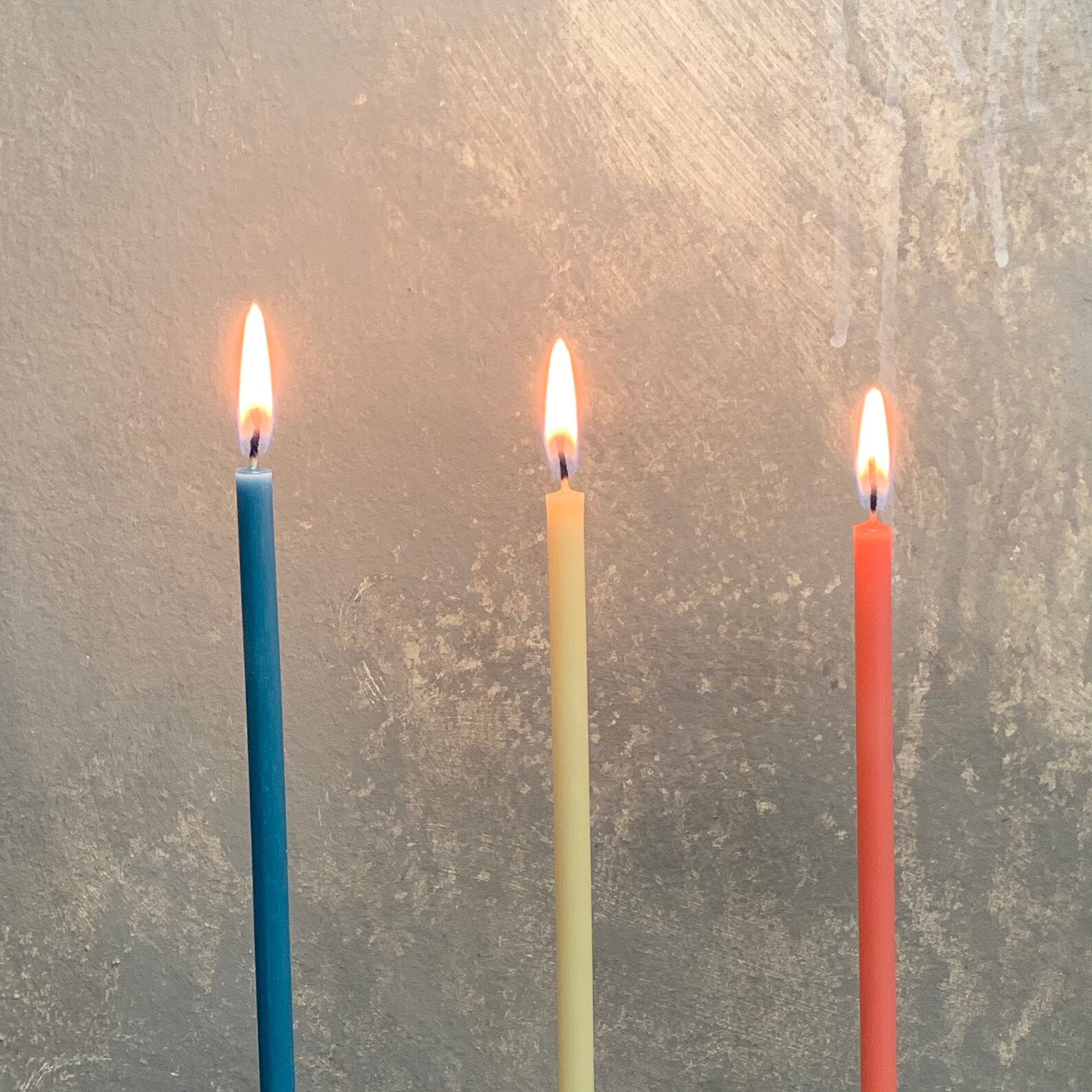 Set of 20 Beeswax Thin Taper Candles in Pastel Colors Etsy