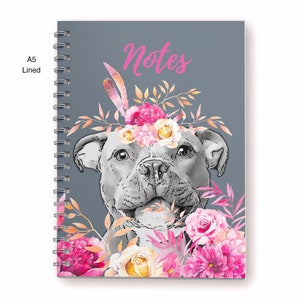 Staffordshire Bull Terrier Gift - A5 Lined Notebook - Staffie Spiral Bound Exercise Book, Staffy To Do, Staffie Lover Gift