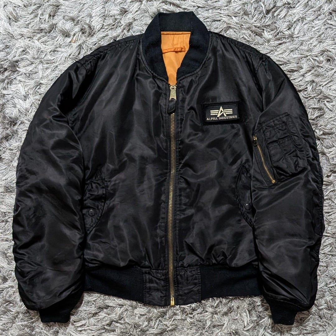 【希少】P.A.M MA-1ジャケット Vintage MA-1 Bomber Jacket, Alpha Industries Patch Surplus Plenty