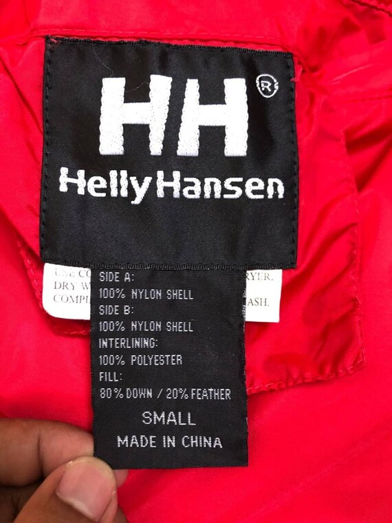 Vintage 90s Vintage Red Spellout Helly Hansen Dow… - image 9