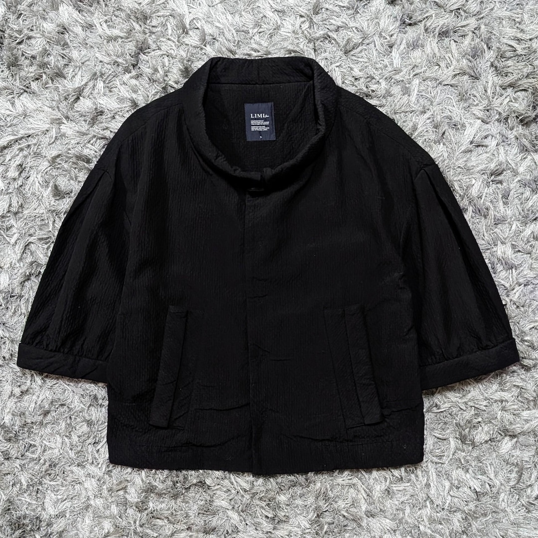 Limi Feu Cropped Pleated Jacket, Yohji Yamamoto Archive Black 