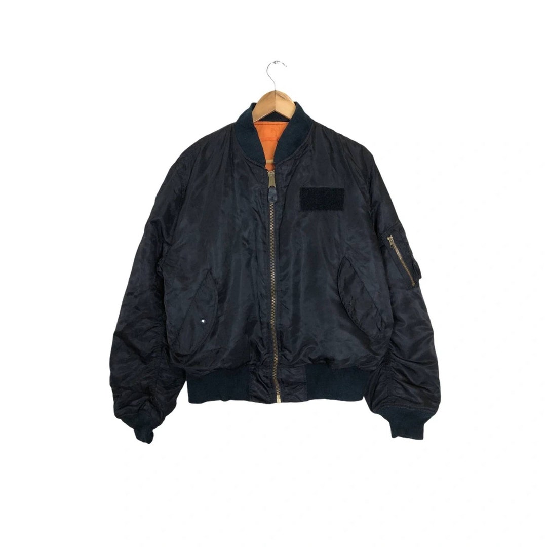 Vintage 90s Surplas Black MA-1 Bomber Jacket Full Zipper Pocket Winterwear  Branded Men Black Coat Military Army Varsity Flight Jacket - Etsy