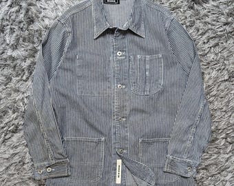 Kurtka robocza Vintage Bias Hickory Stripes Oversized Workwear
