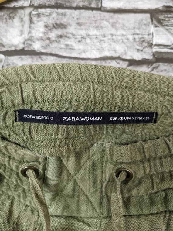 00s Vintage Zara Mujer Casual Cargo Ropa Exterior Pantalones Pantalones Talla 30 Color Verde Condicion Usado Verano Coleccion Ropa Outdoors Etsy Mexico