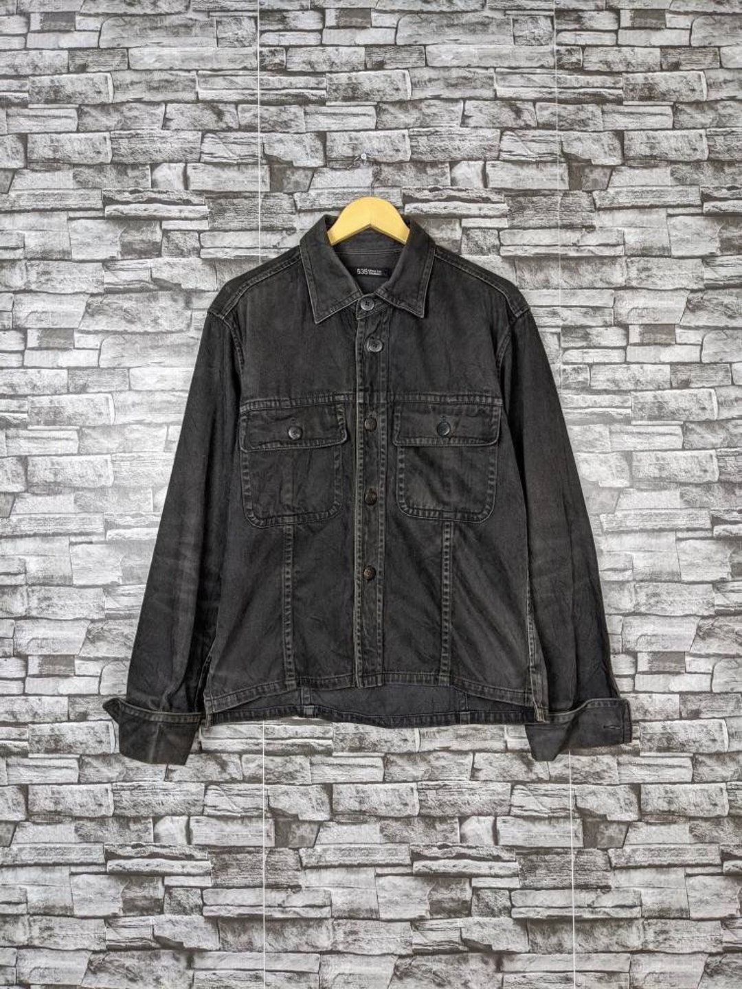 Vintage 90s 5351 Pour Les Hommes Denim Jacket Motorcycle Coat