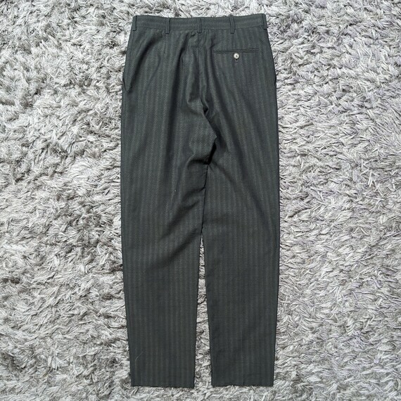 Vintage Katharine Hamnett London Pinstripe Pants, Charcoal Grey