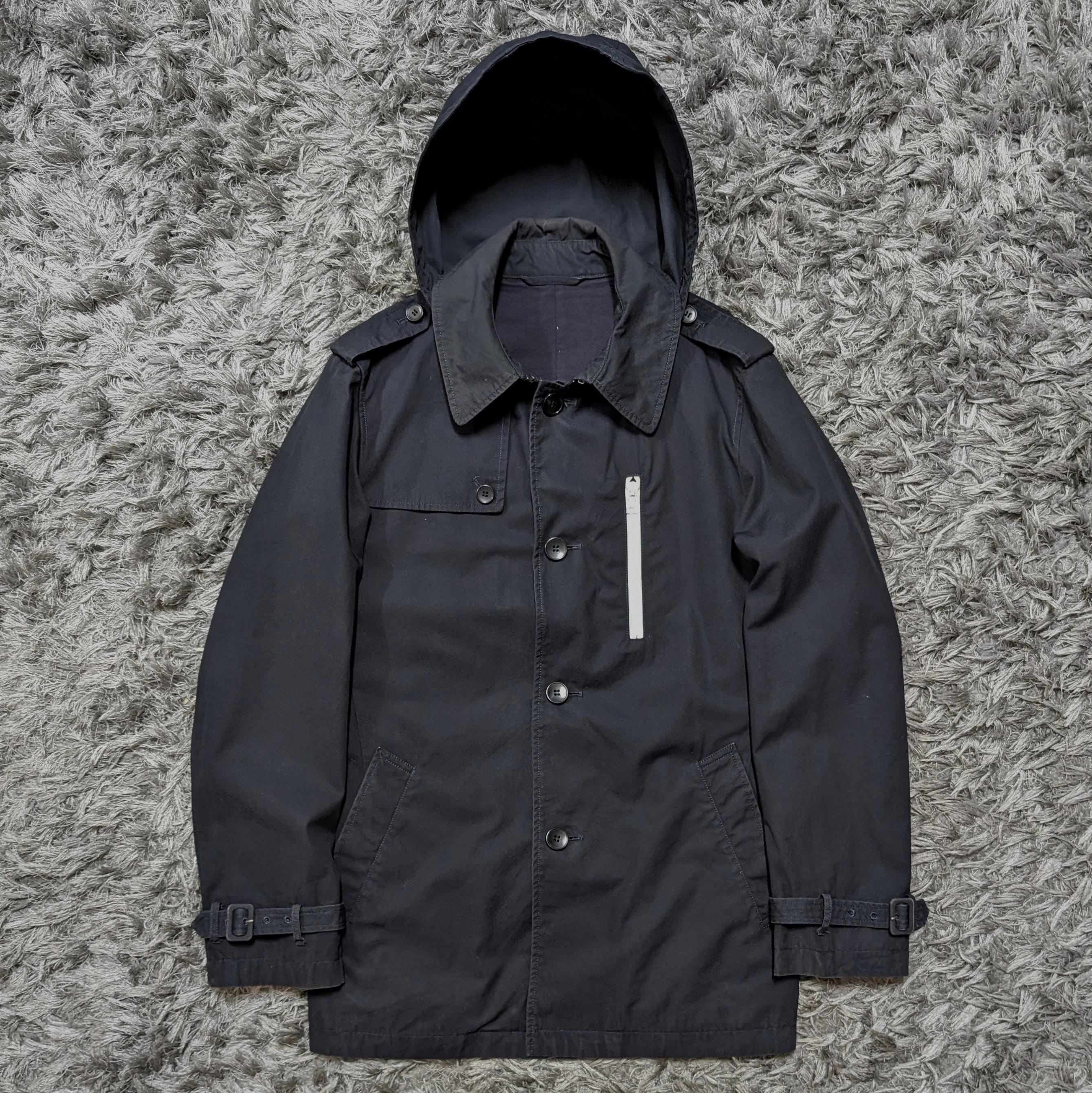 Vintage Keith Haring X Uniform Experiment Trench Coat (navy, Used 
