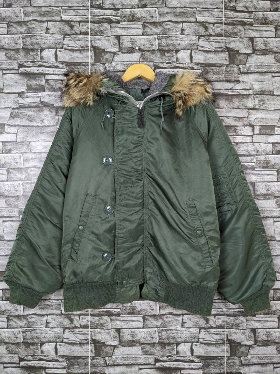 Vintage 90s I. Spiewak & Sons Flight Jacket Heavy Bombers Fur - Etsy