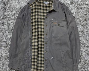 Vintage 80s Carhartt Jacket Hooded / Workwear / Streetwear / Tan